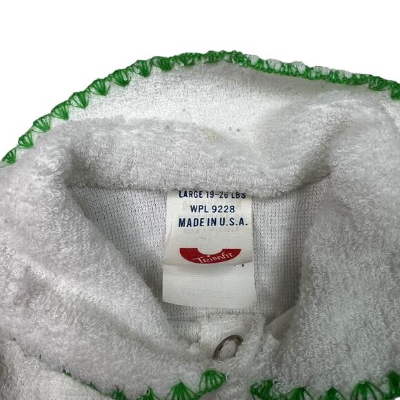 Vintage 60s Peter Rabbit Friends AOP Footed Pajama Sleeper FLAW Baby Lg 19-26lbs - Picture 7 of 8